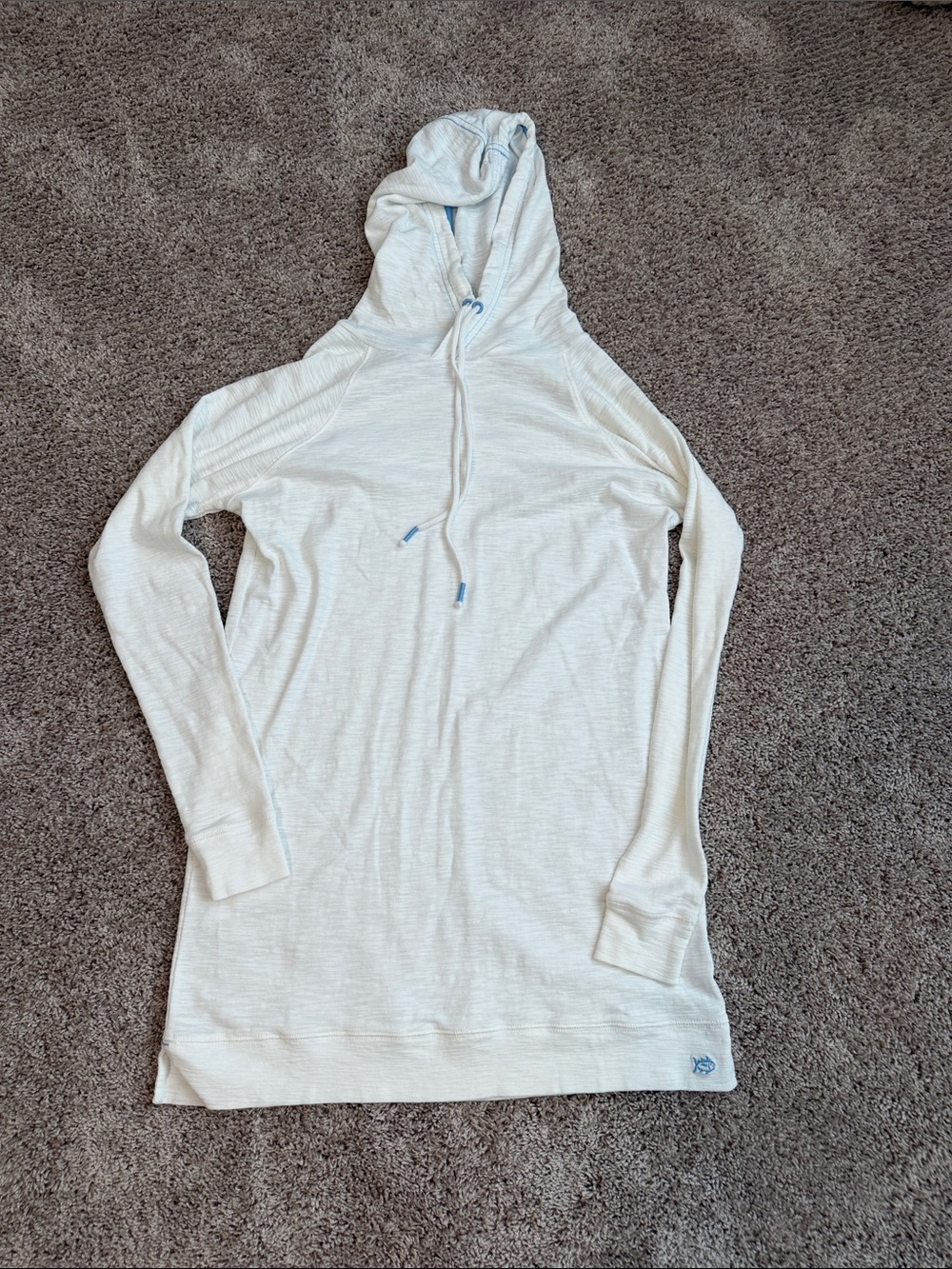 Southern Tide Light Blue Hooded Pullover Tunic